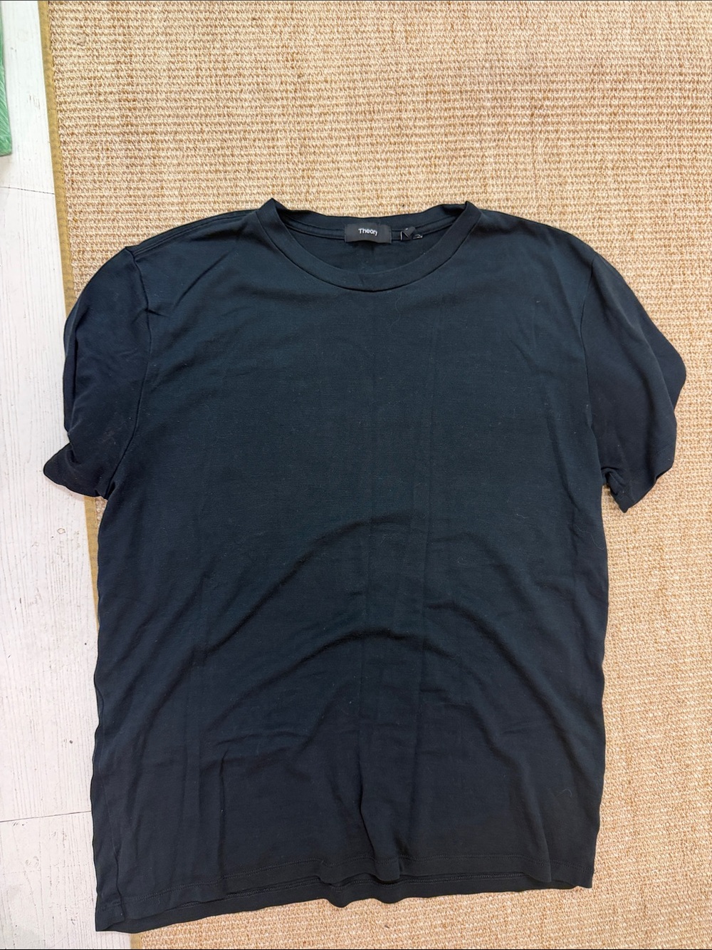 Theory Black Short-Sleeve Crewneck Tee